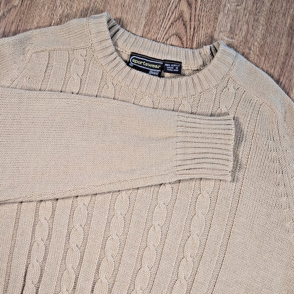 VTG Sears Sportswear Pullover Sweater Men's Size  Large‎ Khaki Daily Dress